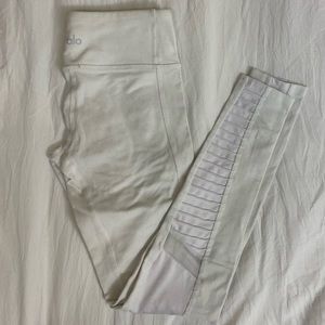 White alo moto leggings